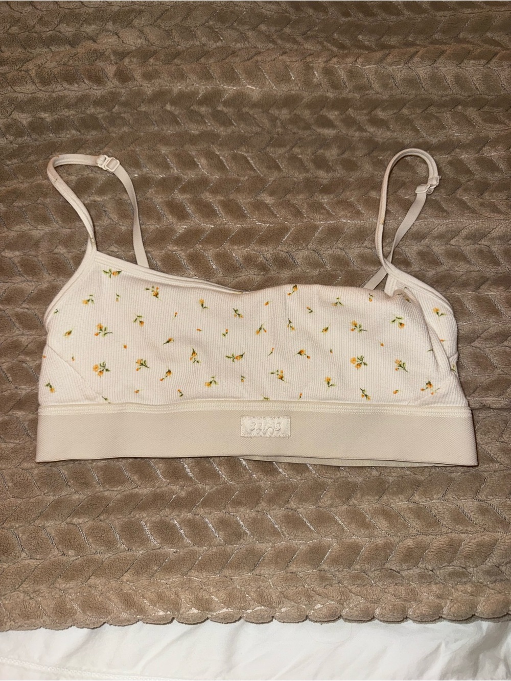 Skims cotton scoop neck bralette size medium